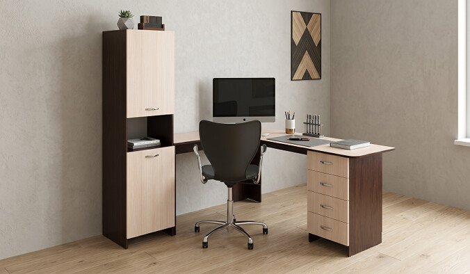 Стол угловой с пеналом Ума-2 BMS