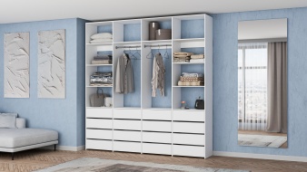 Широкий Стеллаж для одежды Мирта 63 BMS