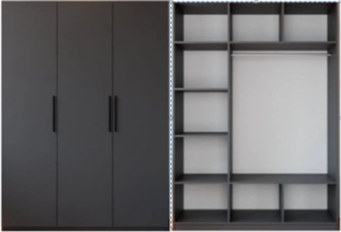 Распашной шкаф Вилета 3 (1100*2400*600)