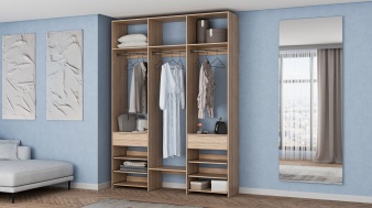 Стеллаж для одежды Мирта 91 BMS с полками