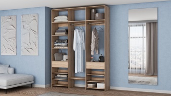 Стеллаж для одежды Мирта 89 BMS с полками