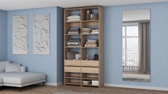 Стеллаж для одежды Мирта 85 BMS с полками