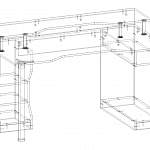 Чертеж Геймерский стол Берри 3 BMS
