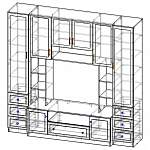 Чертеж Мебельная стенка Миф композиция 1 BMS