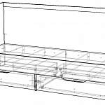 Чертеж Кровать с ящиками Спайдер BMS