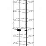 Чертеж Шкаф пенал с 2-мя дверцами остекленный Валерий BMS