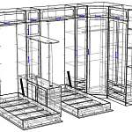 Чертеж Шкаф-кровать трансформер Форман BMS