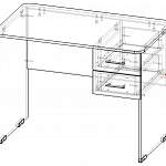 Чертеж Письменный стол Гермиона 2 BMS