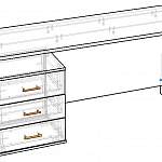 Чертеж Стол руководителя Нью-Йорк 2 BMS