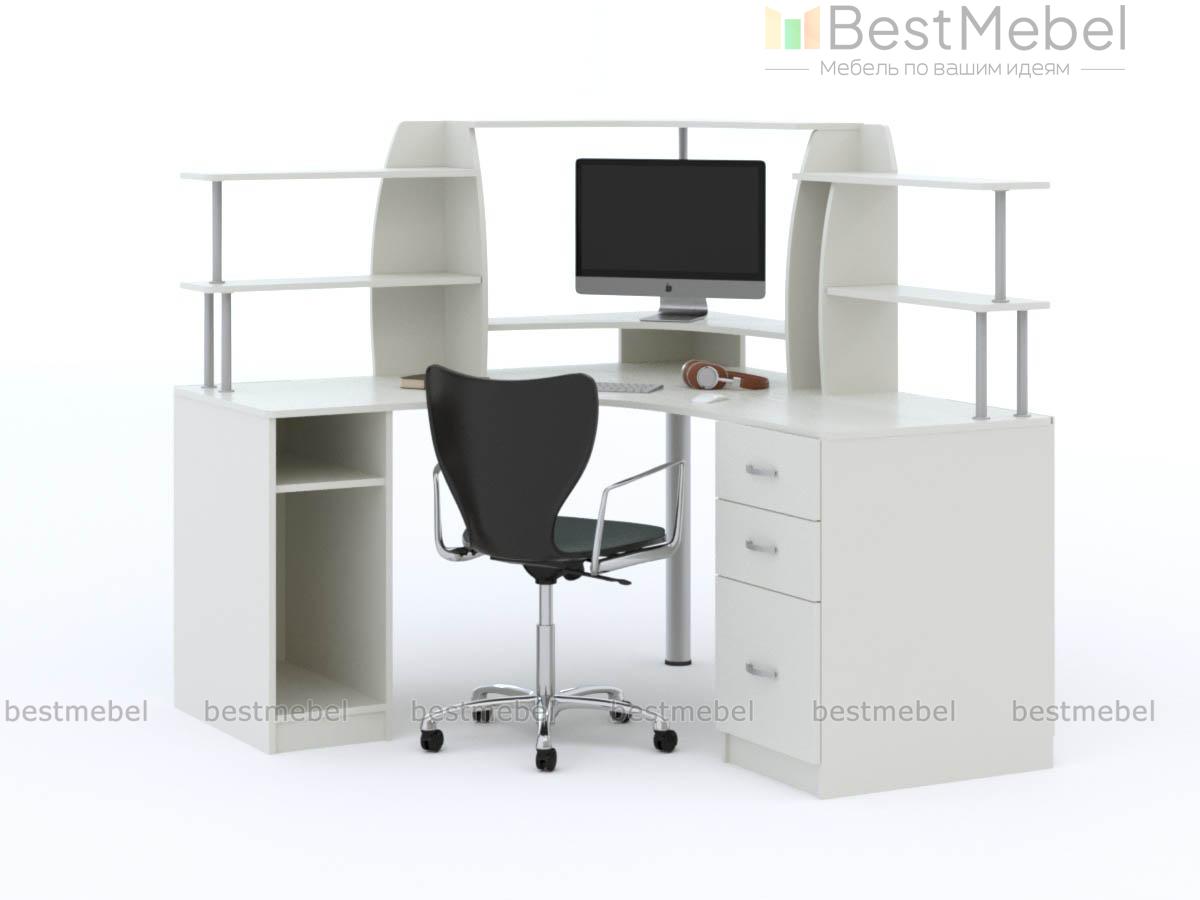 Стол угловой компьютерный Myau СУ-11 с надстройкой BMS - Фото
