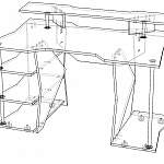 Чертеж Геймерский стол Таун 8 BMS
