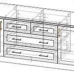 Чертеж Комод Иван МДФ 2.3 2 ящика BMS