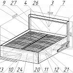 Чертеж Кровать Чествуд BMS