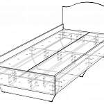 Чертеж Кровать Луч BMS