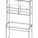 Чертеж Письменный стол Киви ГН-139.006 BMS