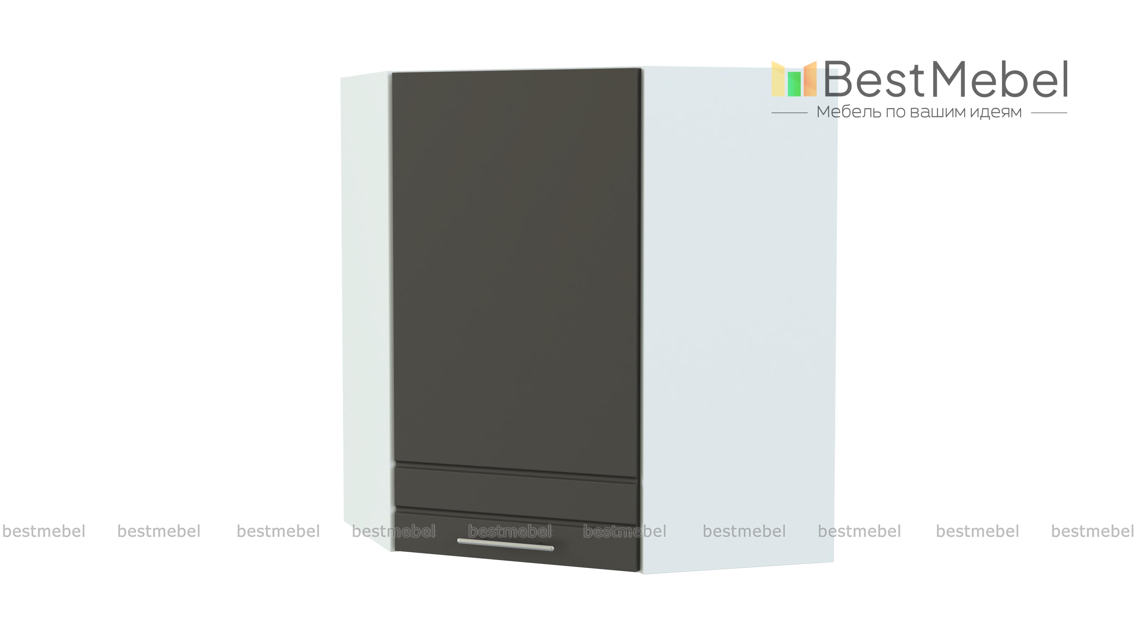 Олимпия шкаф навесной угловой BMS - Фото