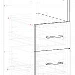 Чертеж Прикроватная тумба Алиса 12 BMS