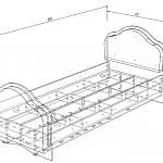 Чертеж Кровать Гармония BMS