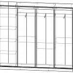 Чертеж Шкаф-купе Гелакси четырехдверный BMS
