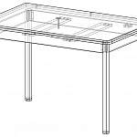 Чертеж Кухонный стол Лион СМ-204.02.2 BMS