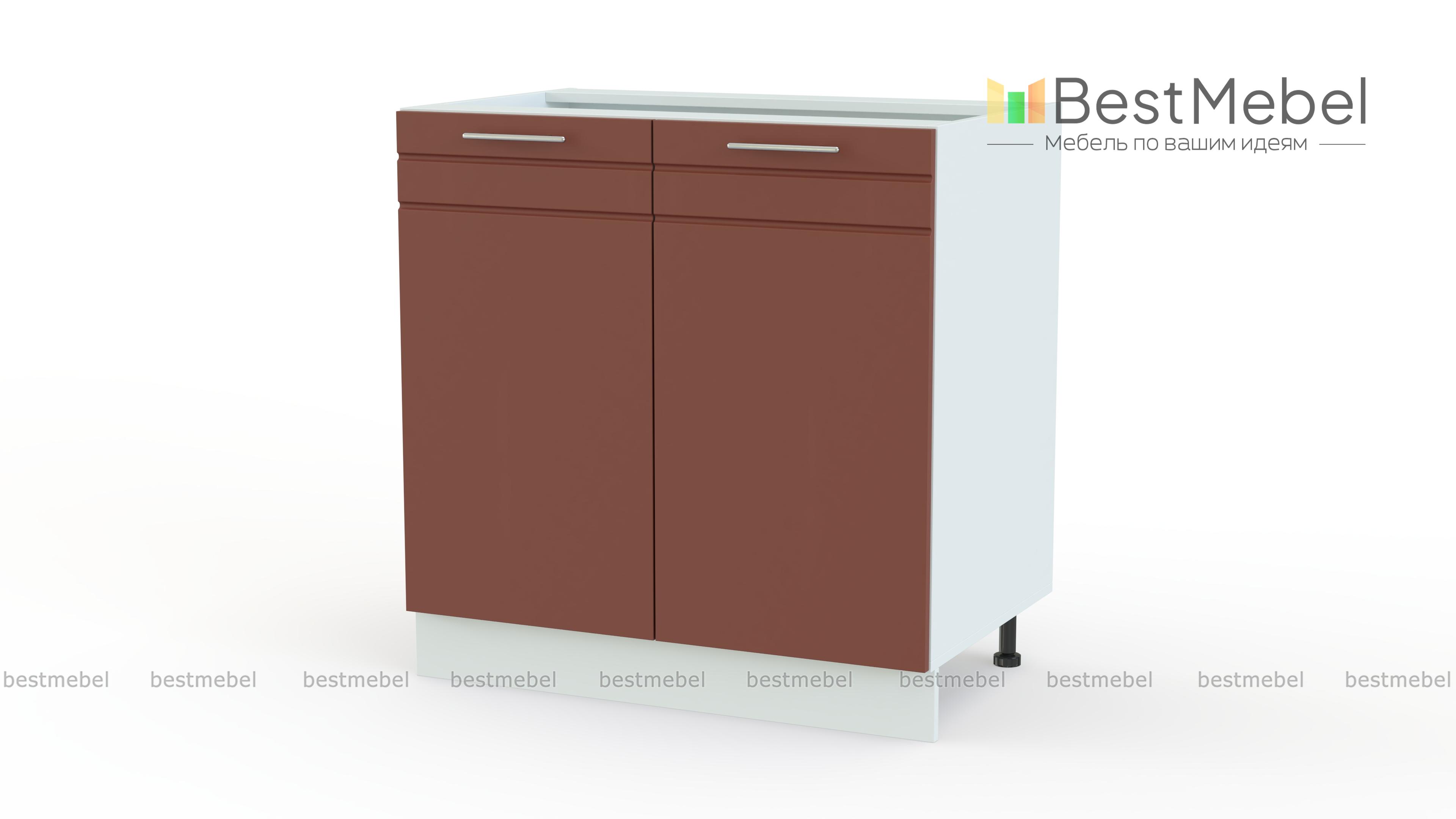 Стол рабочий 2-х дв. Олимпия  BMS - Фото