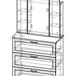 Чертеж Комод КРСЗ 2.1 BMS