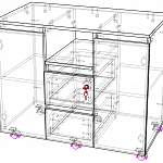Чертеж Тумба для оргтехники Марс 3 BMS