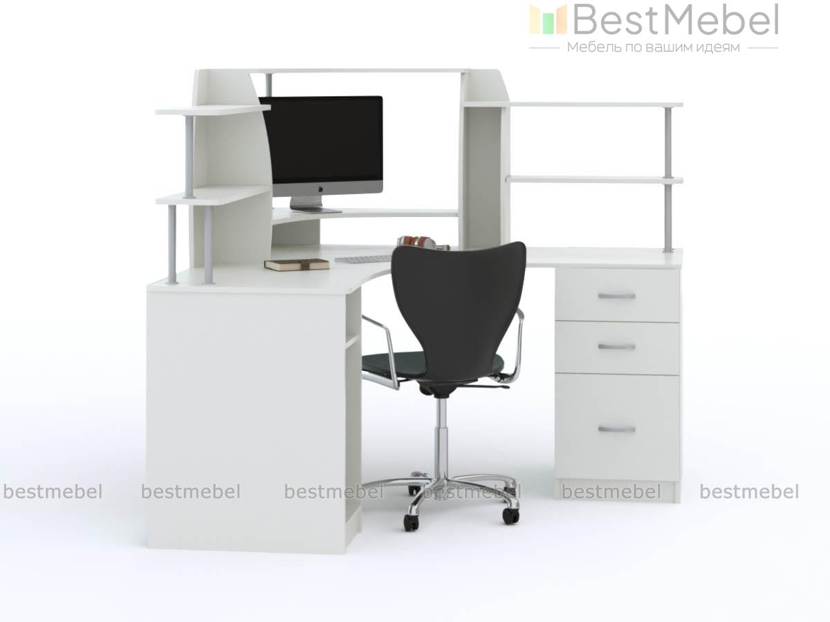 Стол угловой компьютерный Myau СУ-11 с надстройкой BMS - Фото