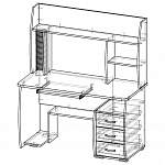 Чертеж Компьютерный стол СК 16 BMS
