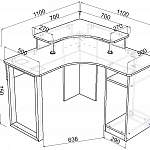 Чертеж Компьютерный стол Анкор BMS