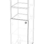 Пенал в ванную (330х1083х355)