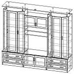Чертеж Мебельная стенка Кардинал BMS