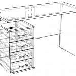 Чертеж Письменный стол КСТ-106 BMS