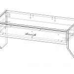Чертеж Навесной письменный стол Микс 2 BMS