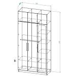 Распашной шкаф Вилета 6 (1300х2700х500)