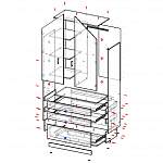 Чертеж Шкаф Сказка 16 BMS
