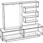 Чертеж Мебельная стенка ВТ 10-05 BMS