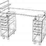 Чертеж Стол маникюрный Лекси BMS