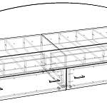 Чертеж Кровать с ящиками КР-55 BMS