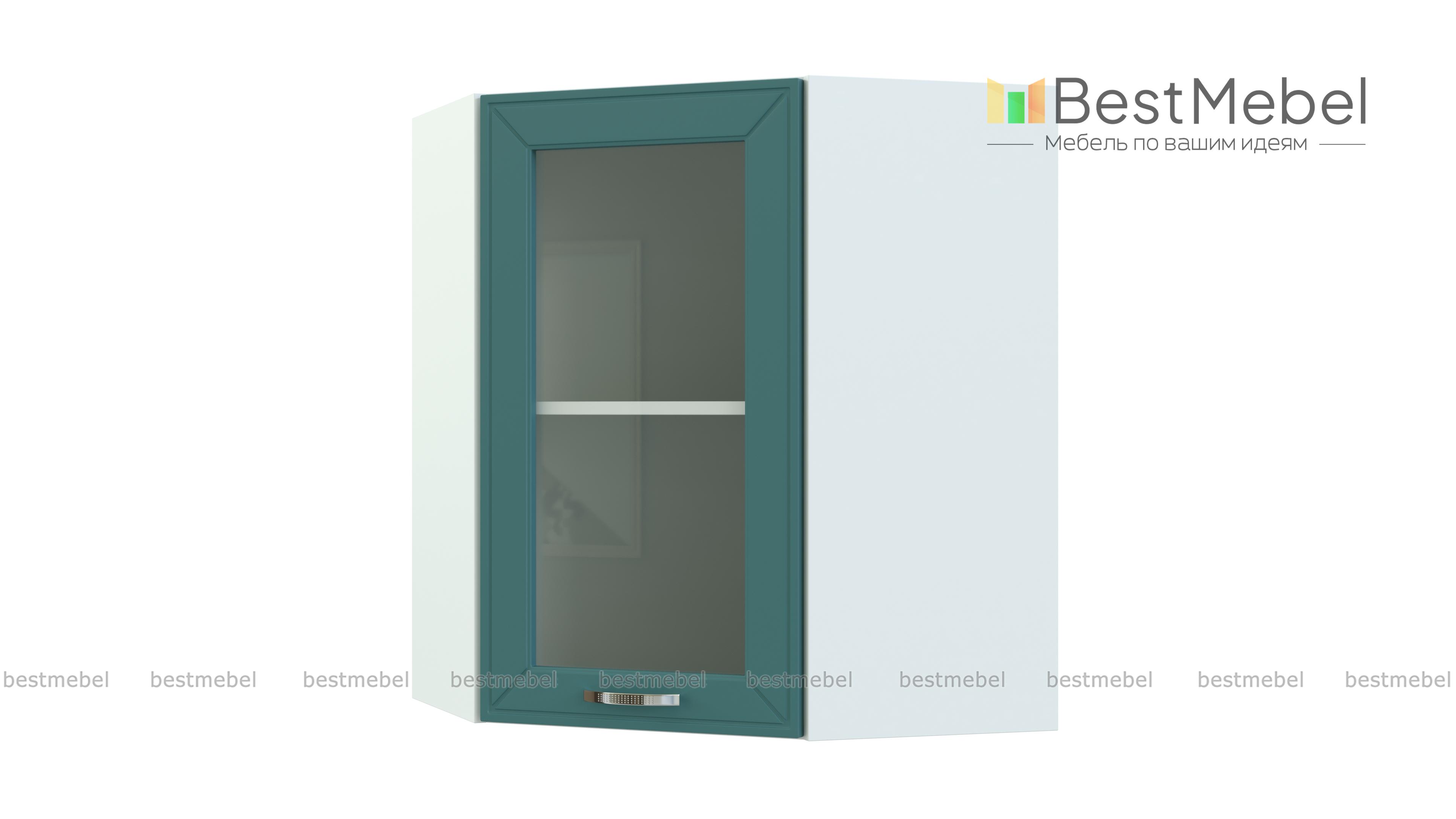 Шкаф-витрина угловой Маргарита BMS - Фото