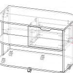 Чертеж Журнальный столик Лина Ст-76 BMS