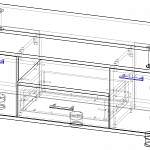 Чертеж Тумба под ТВ TV-15 108.015 BMS