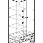 Чертеж Шкаф-гардероб Иллюзия 3 BMS