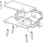 Чертеж Журнальный стол Мартина 12 BMS