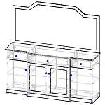 Чертеж Комод с зеркалом Беата 8 BMS