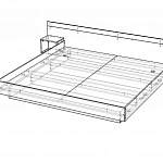 Чертеж Кровать с полками Солл 37 BMS
