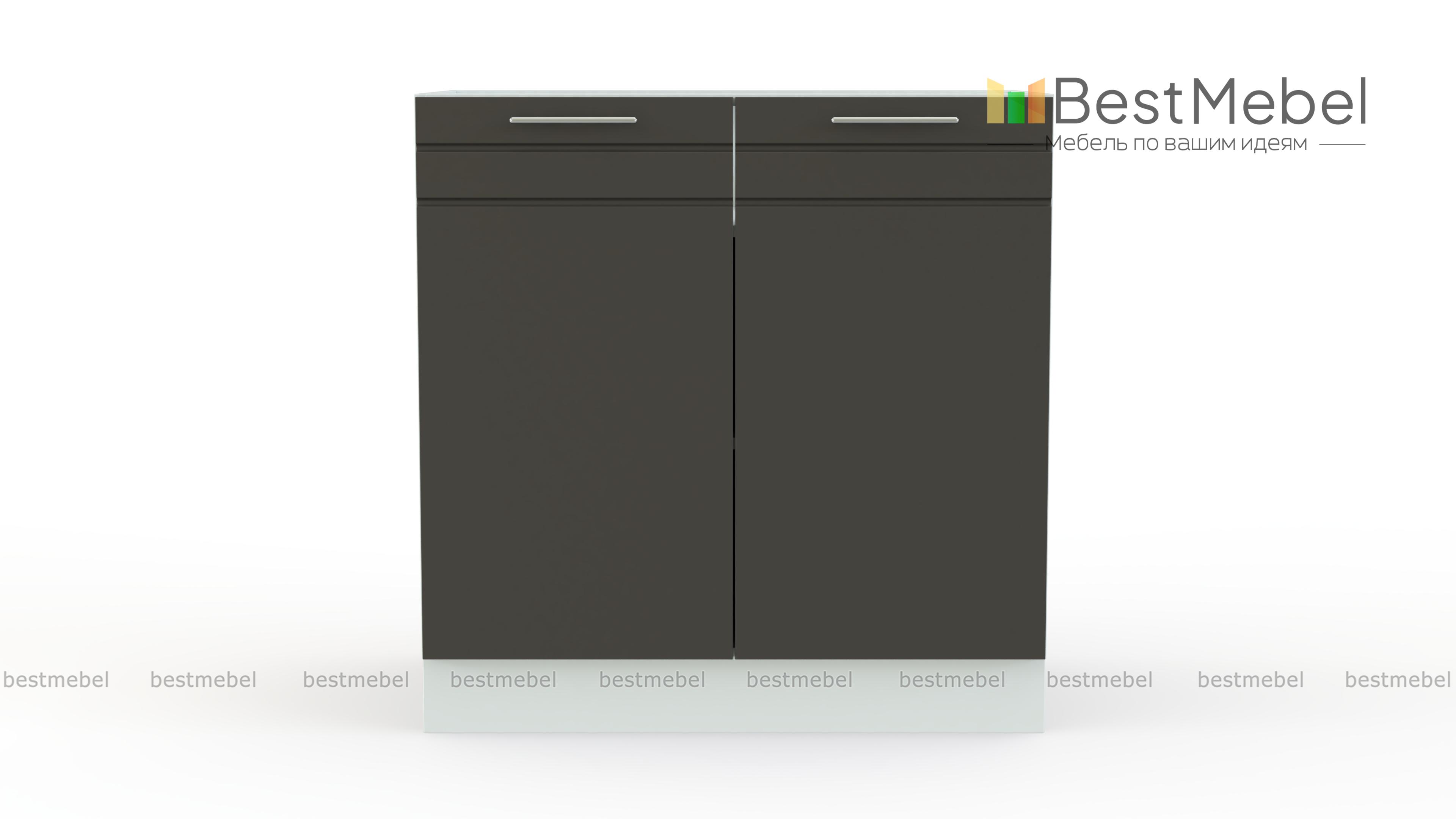 Стол рабочий 2-х дв. Олимпия  BMS - Фото