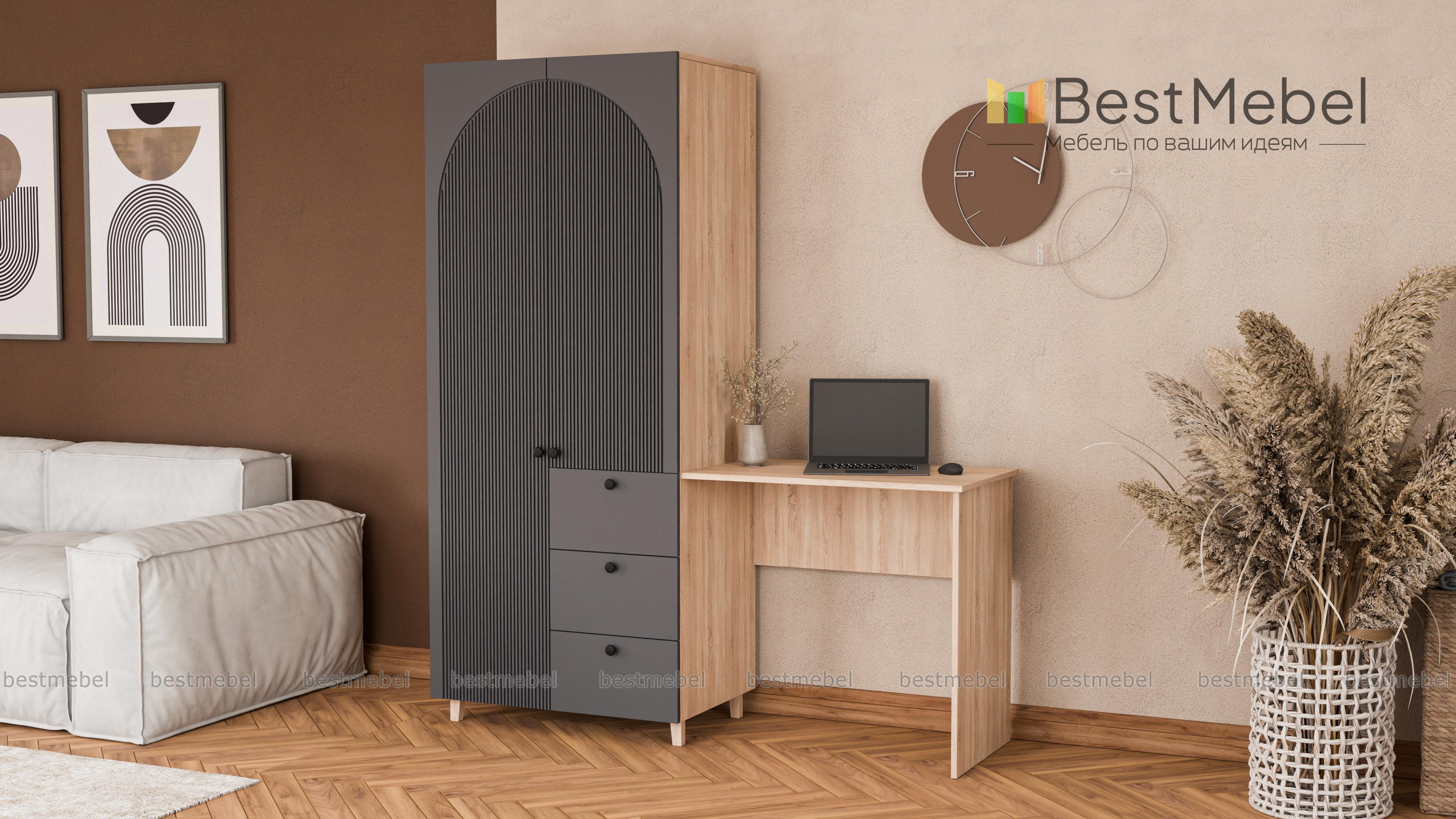 Шкаф со столом Вивьен 4 BMS - Фото