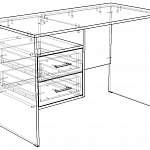 Чертеж Письменный стол ВСП-1 BMS