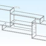 Чертеж Настенная полка Фанни 2 BMS